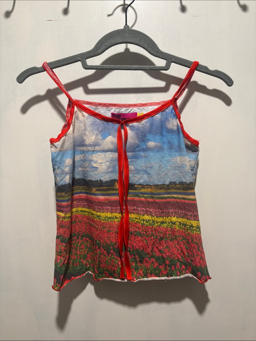 TYLER MCGILLIVARY tulip fields tank top flowers size large